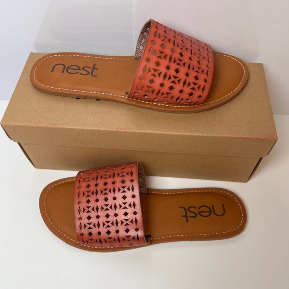 Nest Biarritz Coral Cutout Slide Sandals Women's Slides  Shoes - Picture 1 of 4